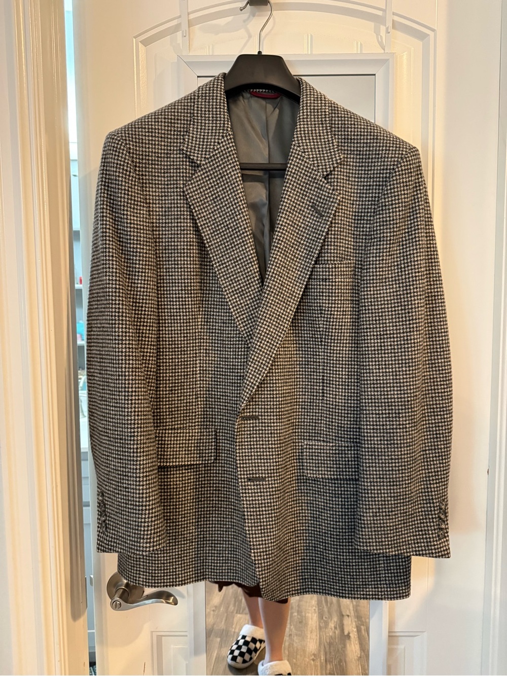 Hart Schaffner Marx Black & White Houndstooth Sport Coat
